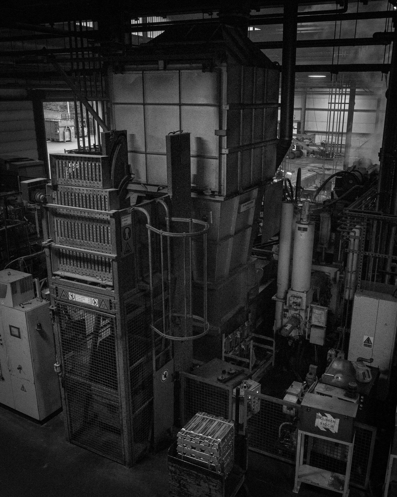 a furnace tower used on a high pressure die casting cell