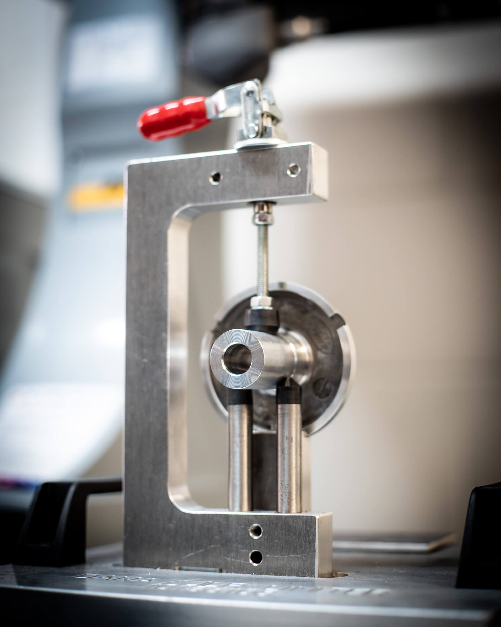 CastAlum's smallest part on our smallest coordinate measuring machine in our machining centre